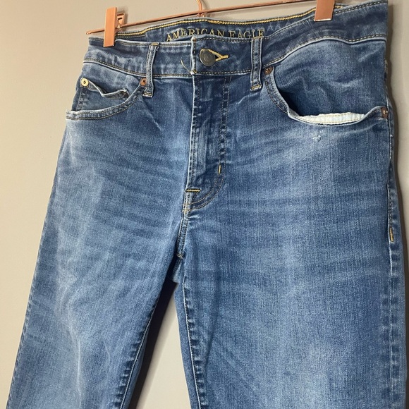 American Eagle Outfitters Extreme Flex Men's Blue Jeans Size 31x32 - Picture 2 of 5